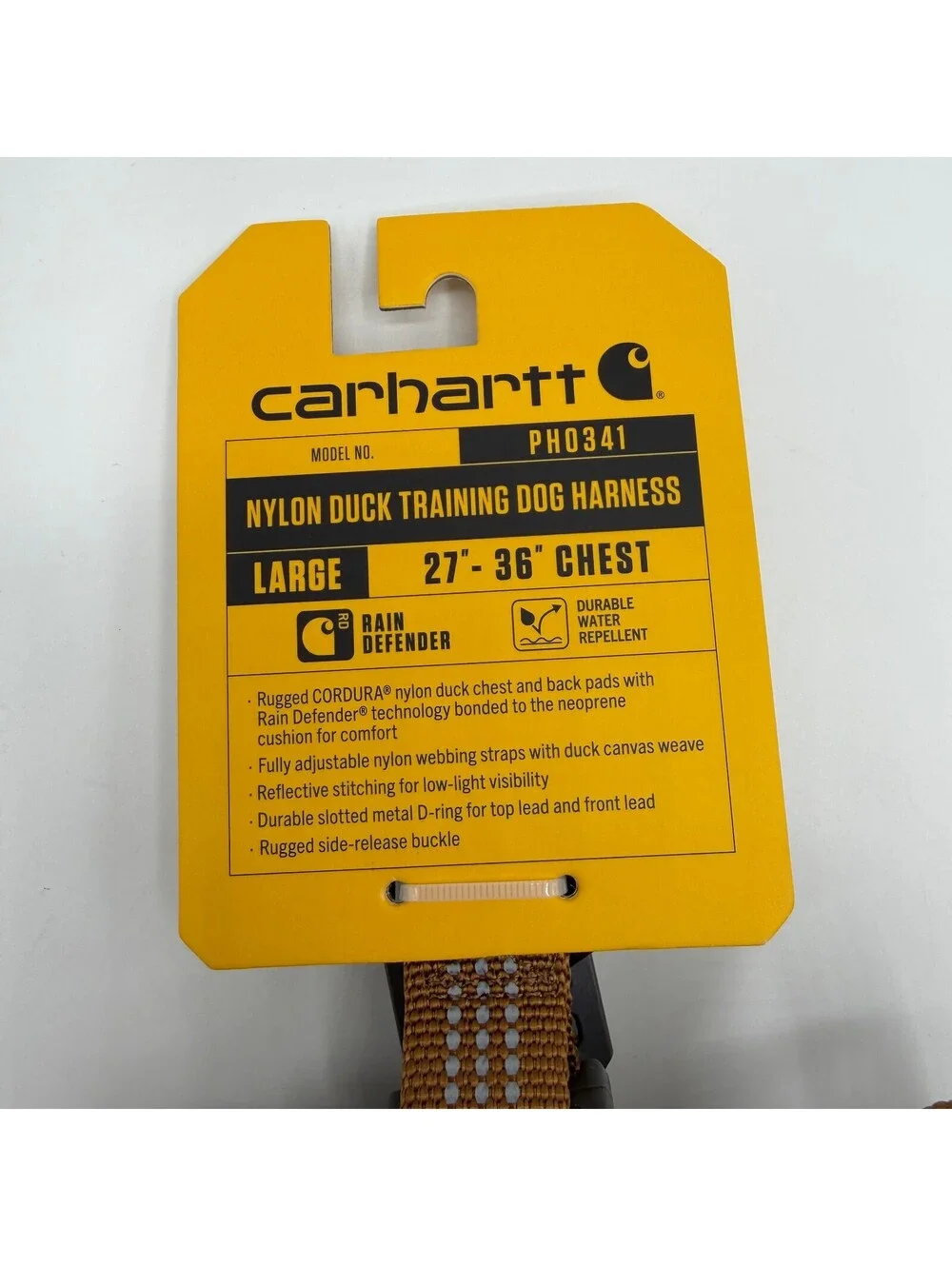 Carhartt Nylon Duck Training Dog Harness Brown Large 27